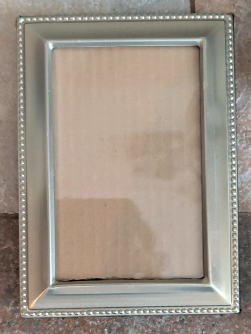 Classic Beaded Edge Photo Frame - Antiqued Brass Finish 4x6
